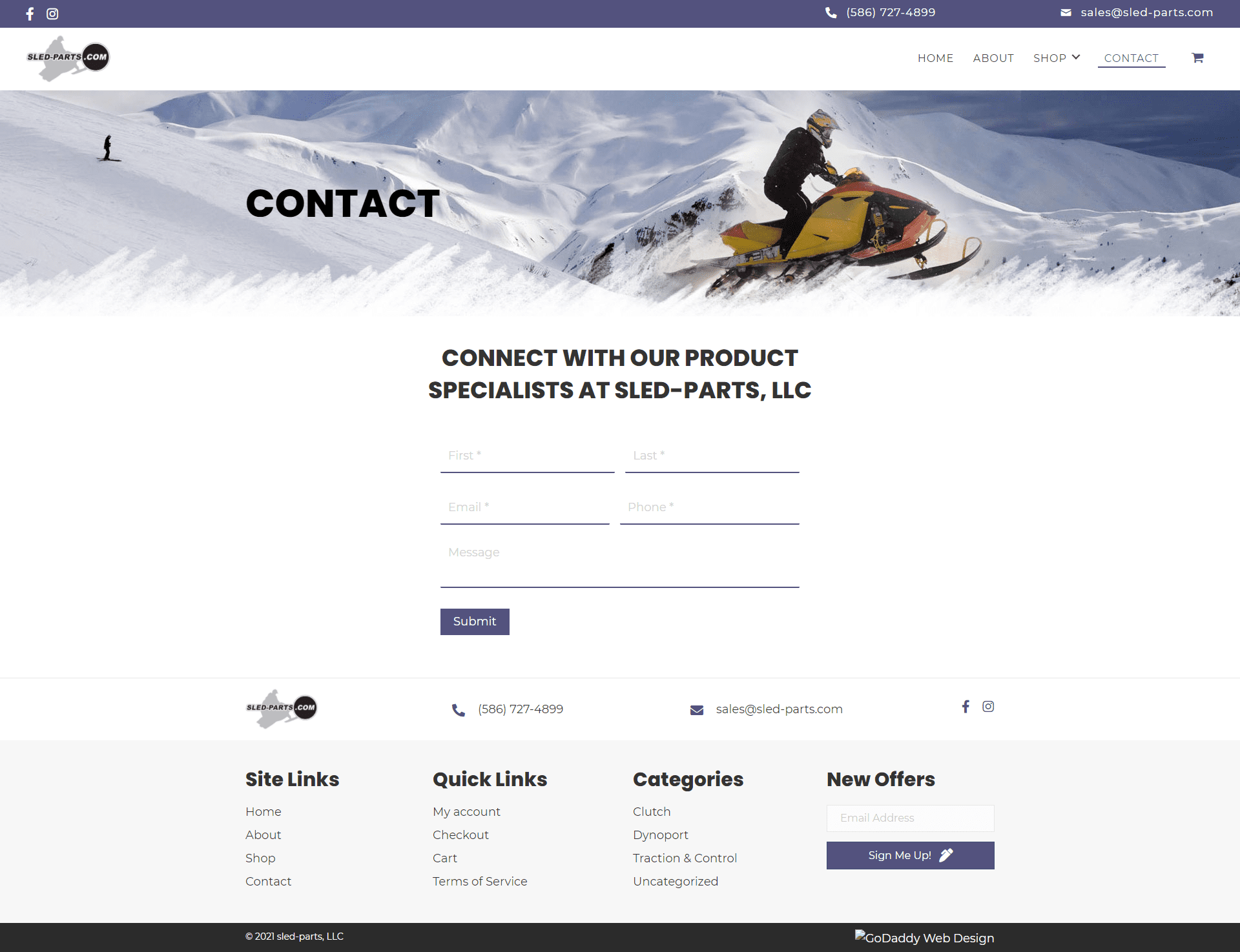 sled-parts, LLC Contact