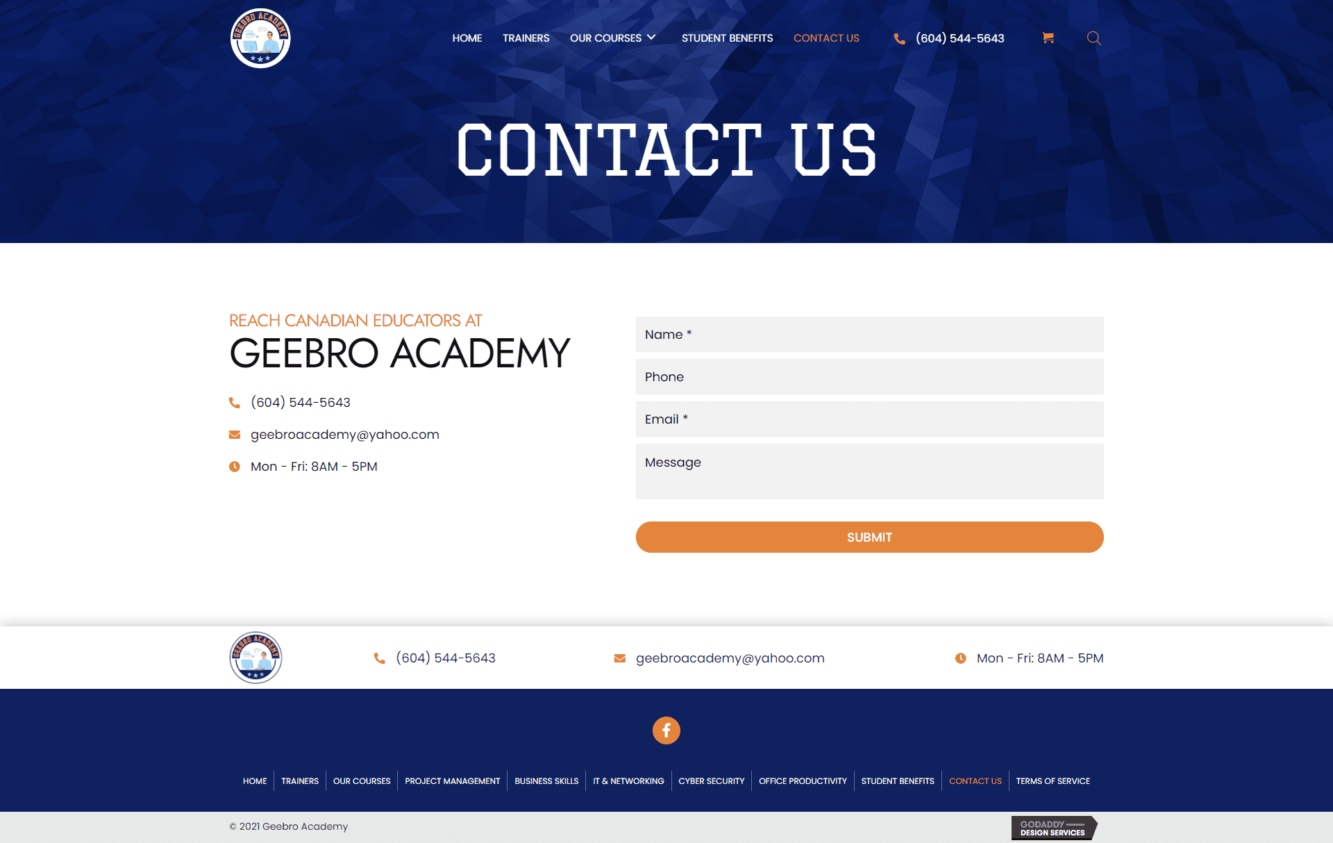 Geebro Academy Contact