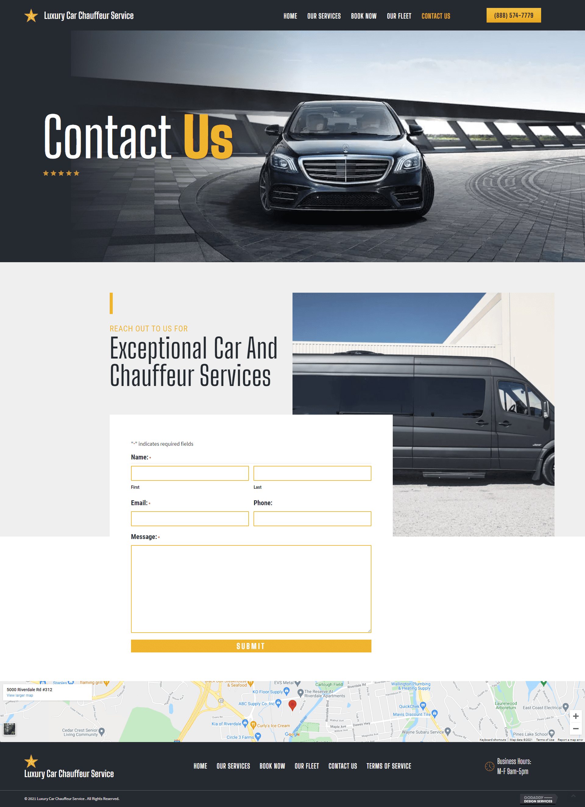 Luxury Car Chauffeur Service Contact