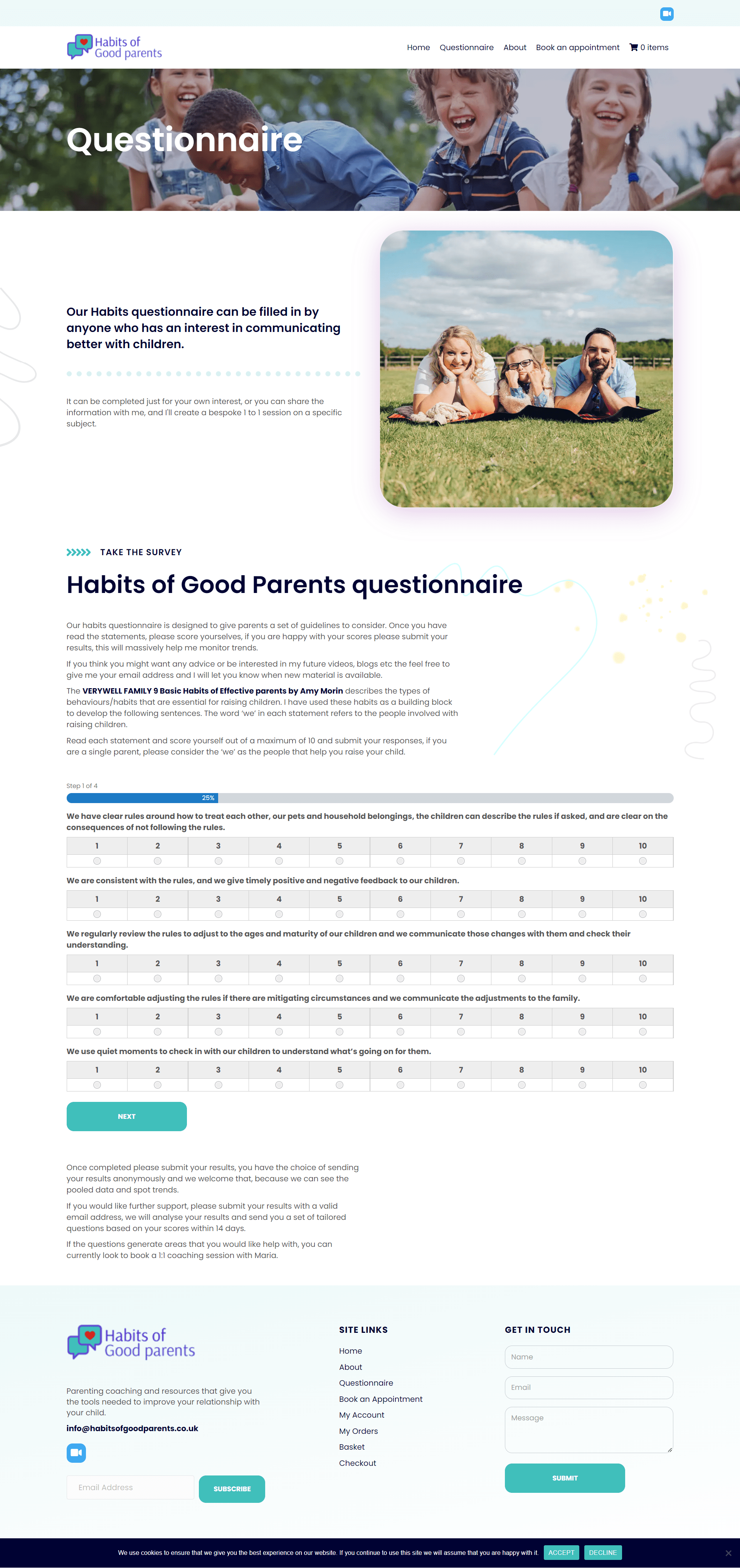 Questionnaire Habits of Good Parents