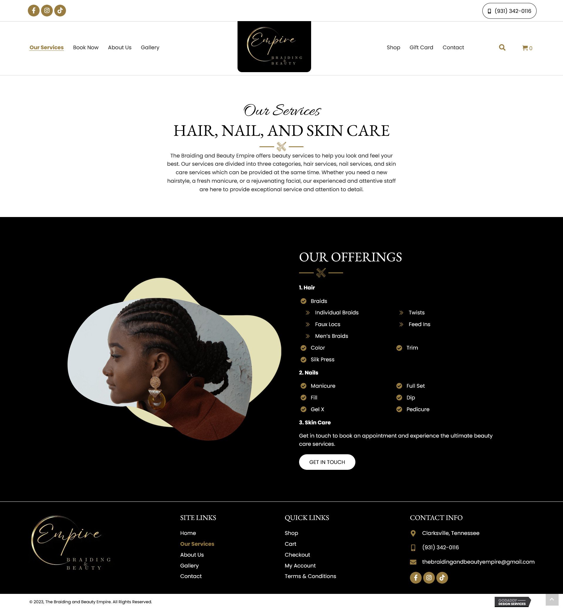 The Braiding and Beauty Empire - Services